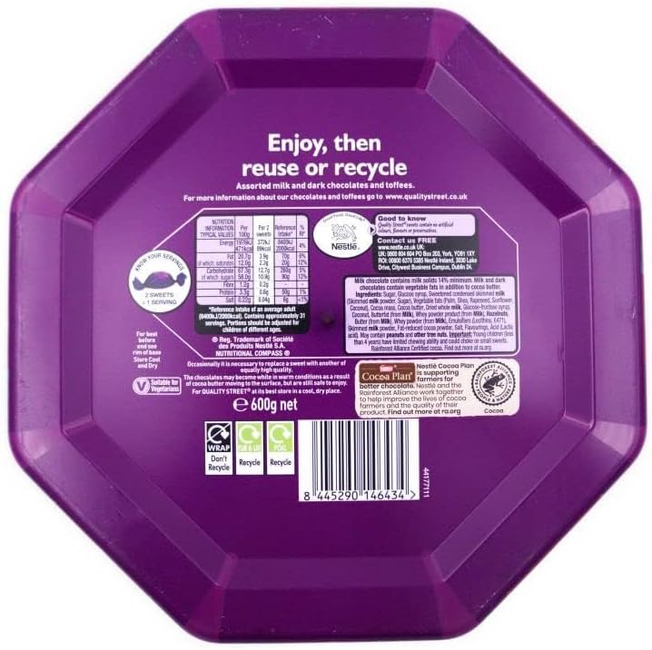 Quality Street Chocolate Tub, 550g Perfect For Any Occasion…