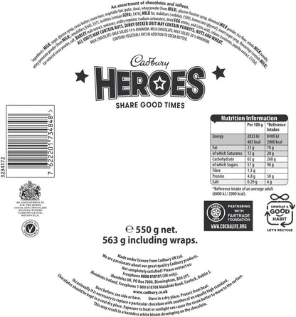 Cadbury Heroes Chocolate Tub 600G Perfect For Any Occasion…